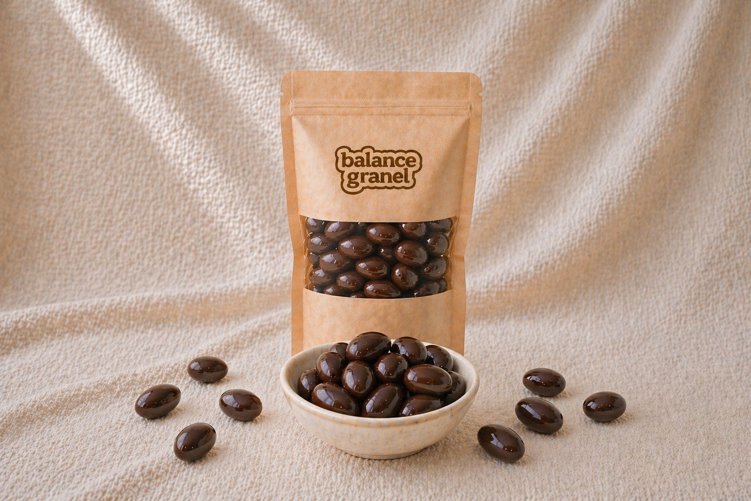 Almendra con chocolate sin azúcar. Entregas a domicilio. Compra en línea.